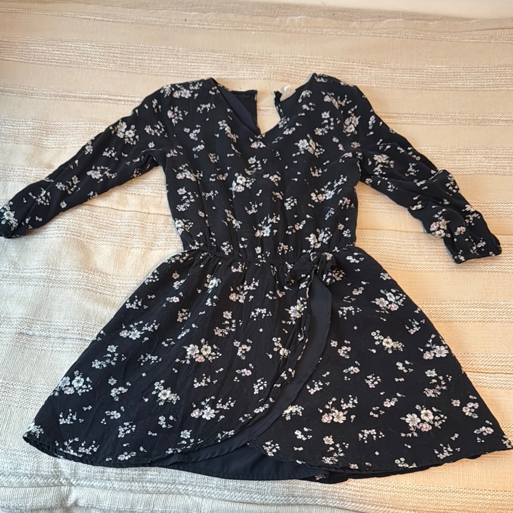 Abercrombie Kids Black Floral Dress